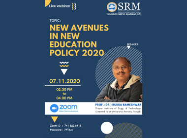 Webinar on New Avenues in New Education Policy 2020