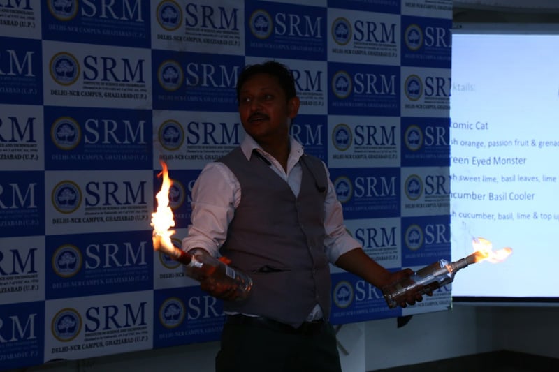 Mixology and Flair Bartending was organized at SRM IST Delhi NCR Campus Ghaziabad on 23-09-2022 — Photo 8 of 11