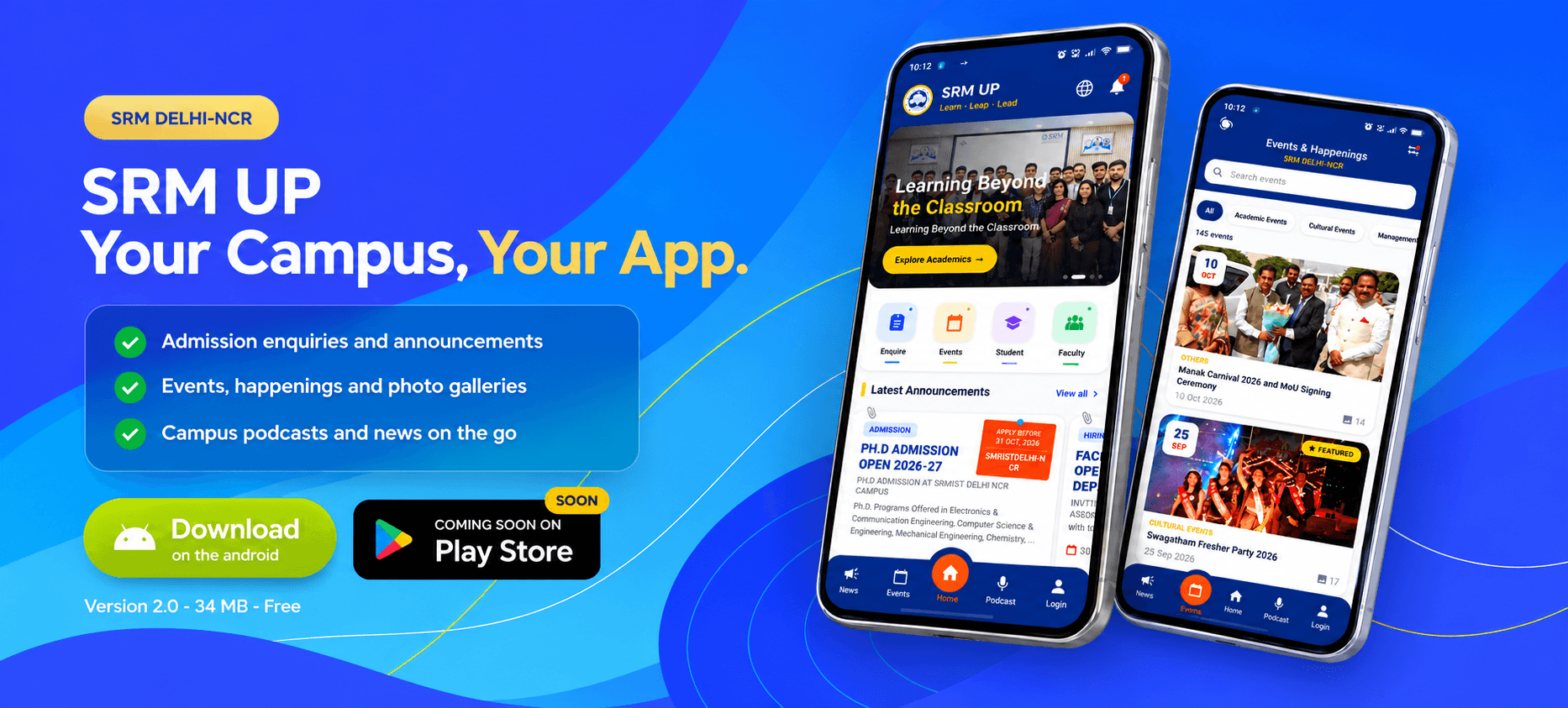 SRM UP: Your Campus, Your App - Launching Soon! - Image 1