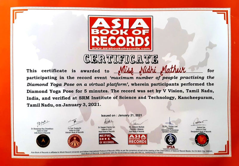 SRM Recognition Certificate & Plaque